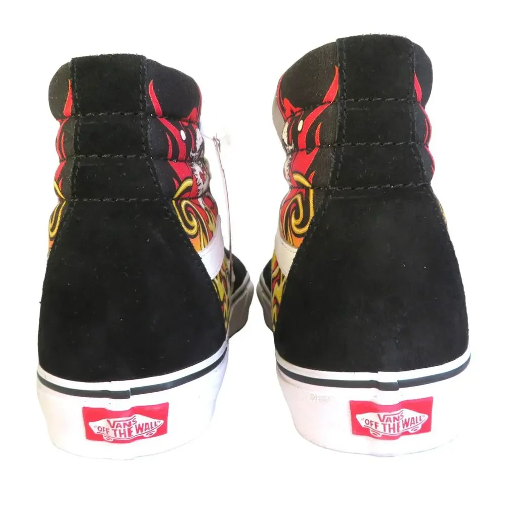 New VANS Santa Flame SK8 SkateBoard Hi-Top Sneakers Men's Sz 10